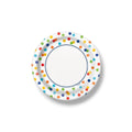 Plato 7" Rainbow Polka Dots C/8