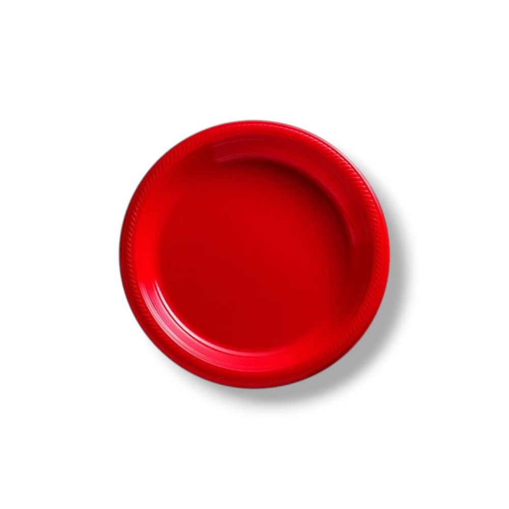 Plato 7" Rojo C/20
