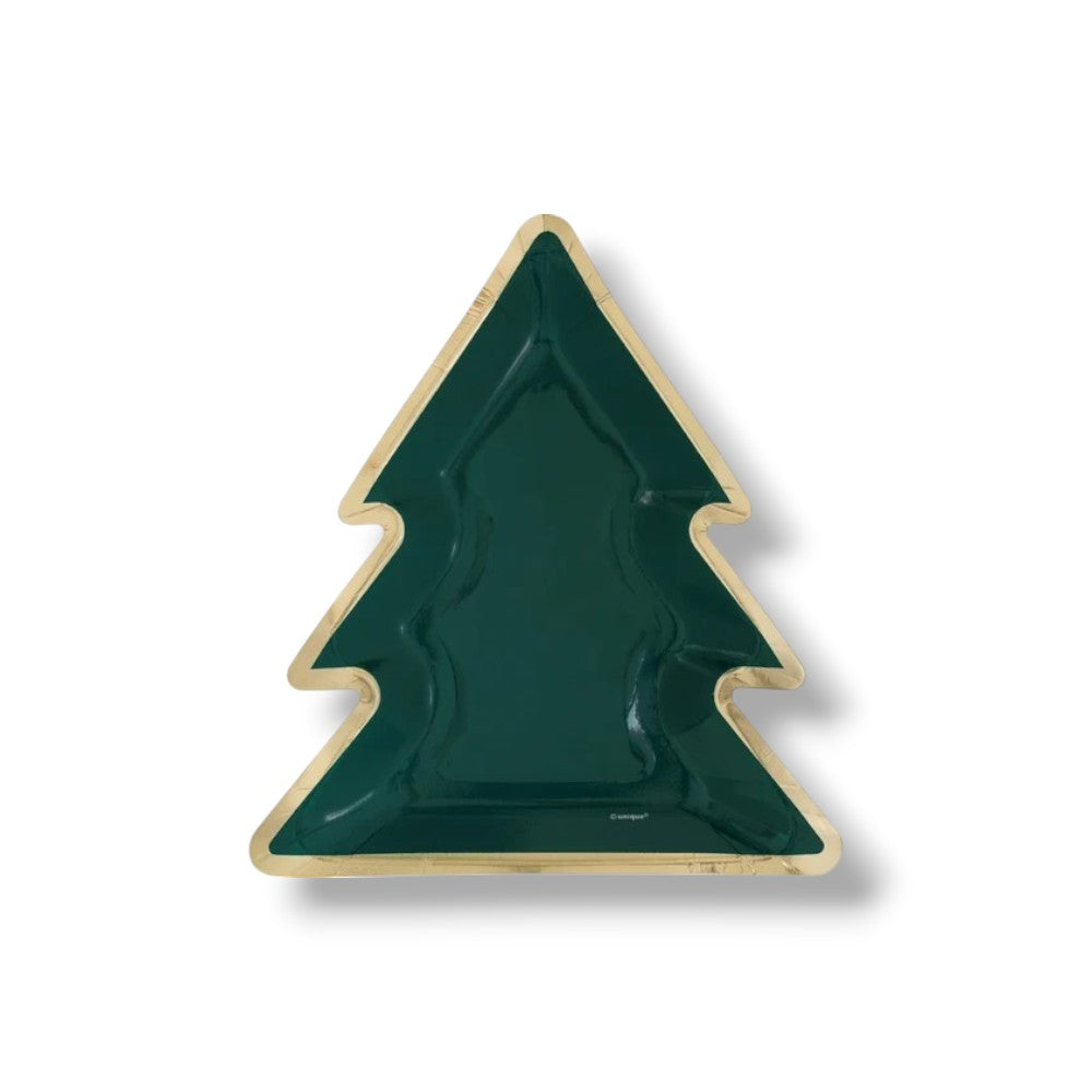 8" Christmas Tree Plate (8 Pack)