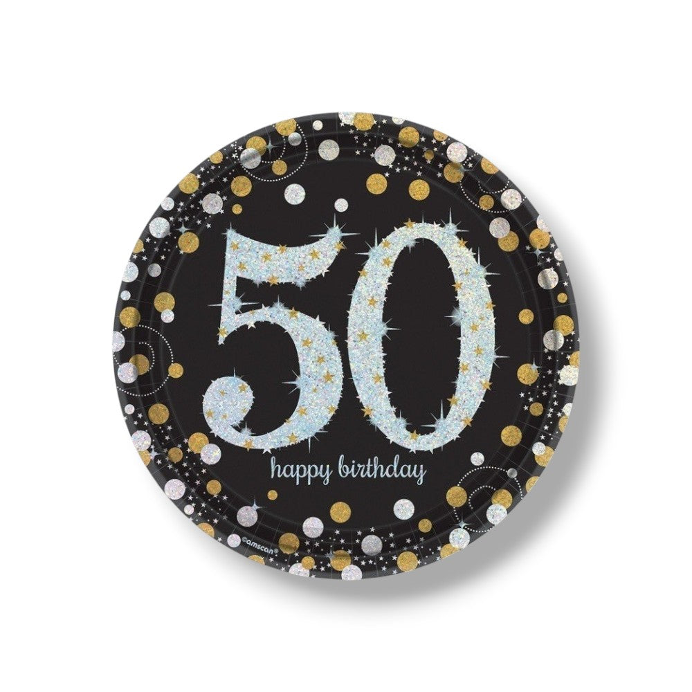 9" Sparkling Celebration 50 Plate