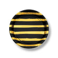 Plato 9" Black Velvet Foil Stripes C/8