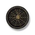 Plato 9" Black & Gold Spider Web C/8