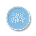 Plato 9" Blue Hearts Baby Shower C/8