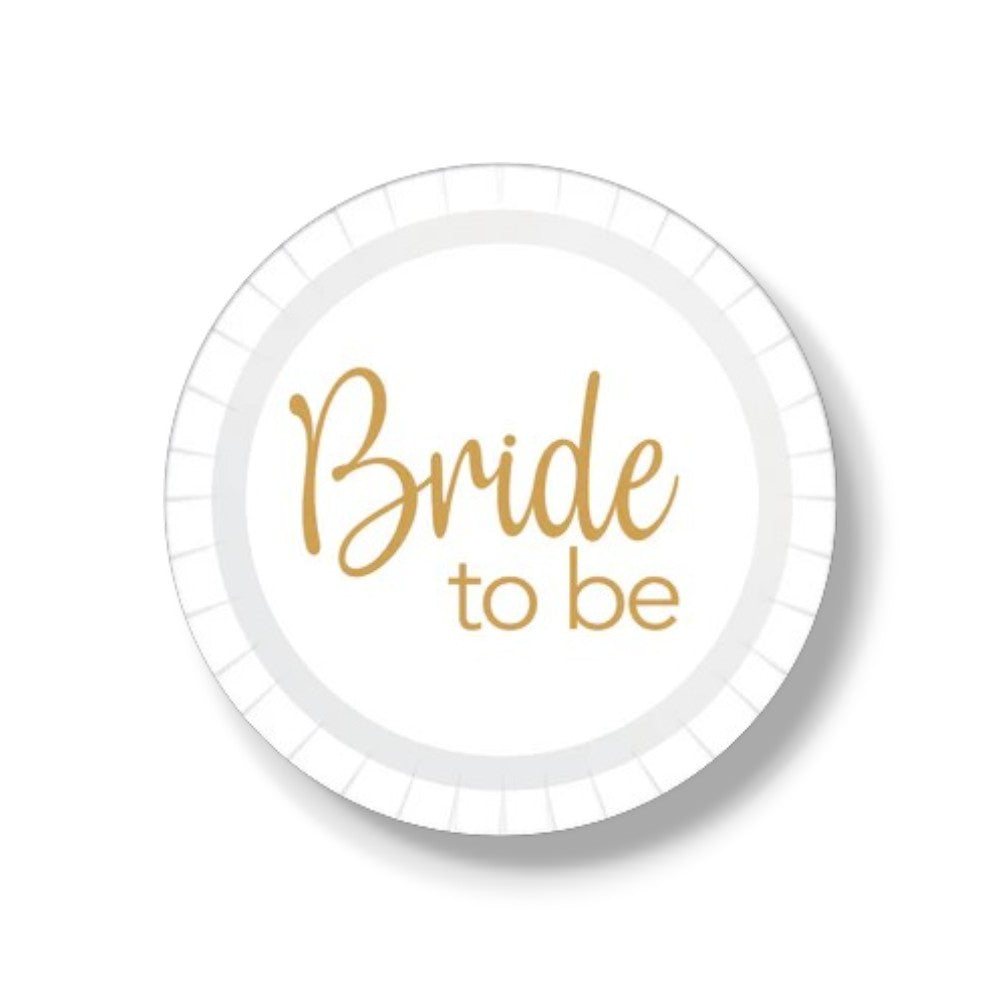 Plate 9" Bride To Be Gold C/8