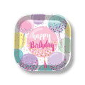 Plate 9" Happy Birthday Sweet Balloons C/6