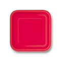 9" Square Red Plate C/14