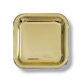 Plato 9" Cuadrado Dorado C/8