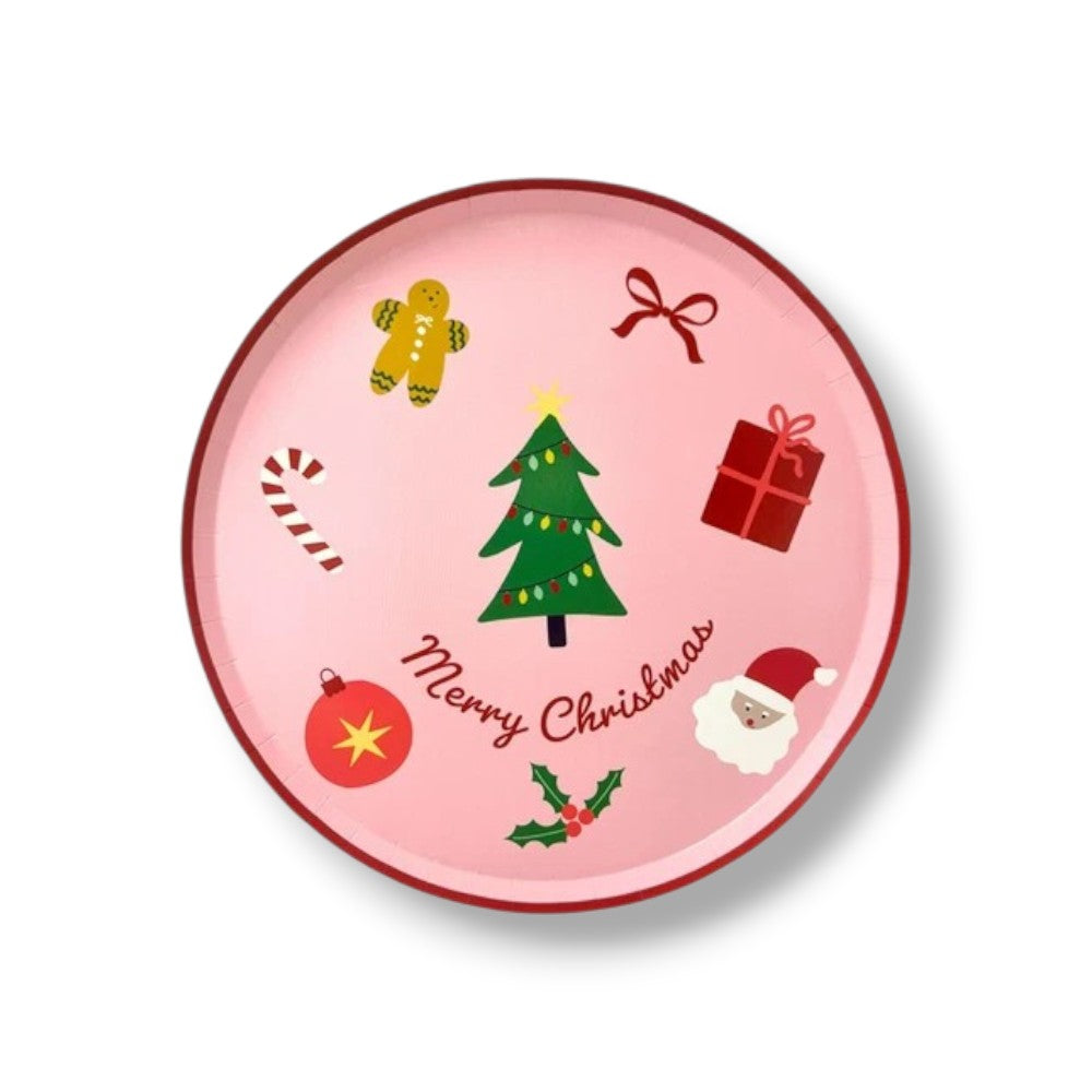 Plato 9" Dulce Navidad C/8