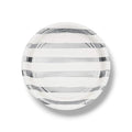 Plato 9" Foil Stripes Blanco / Plata C/8