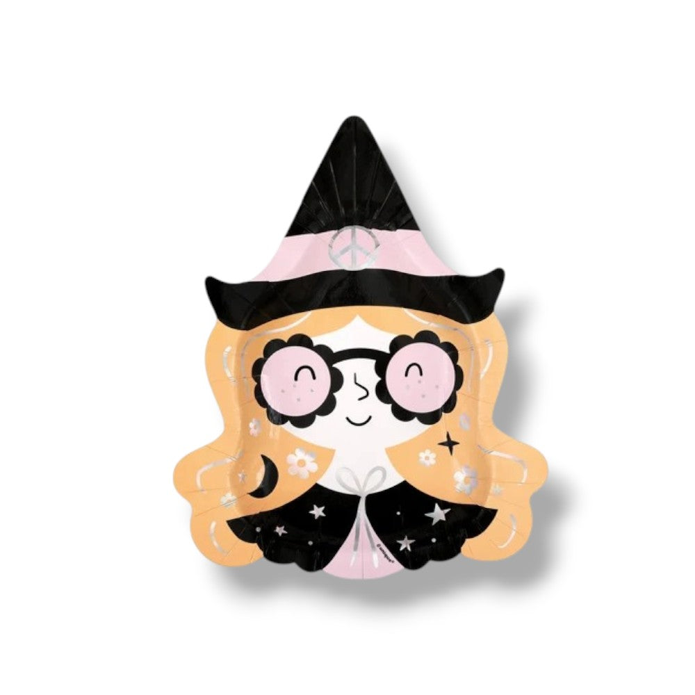 Plate 9" Groovy Halloween Witch C/8