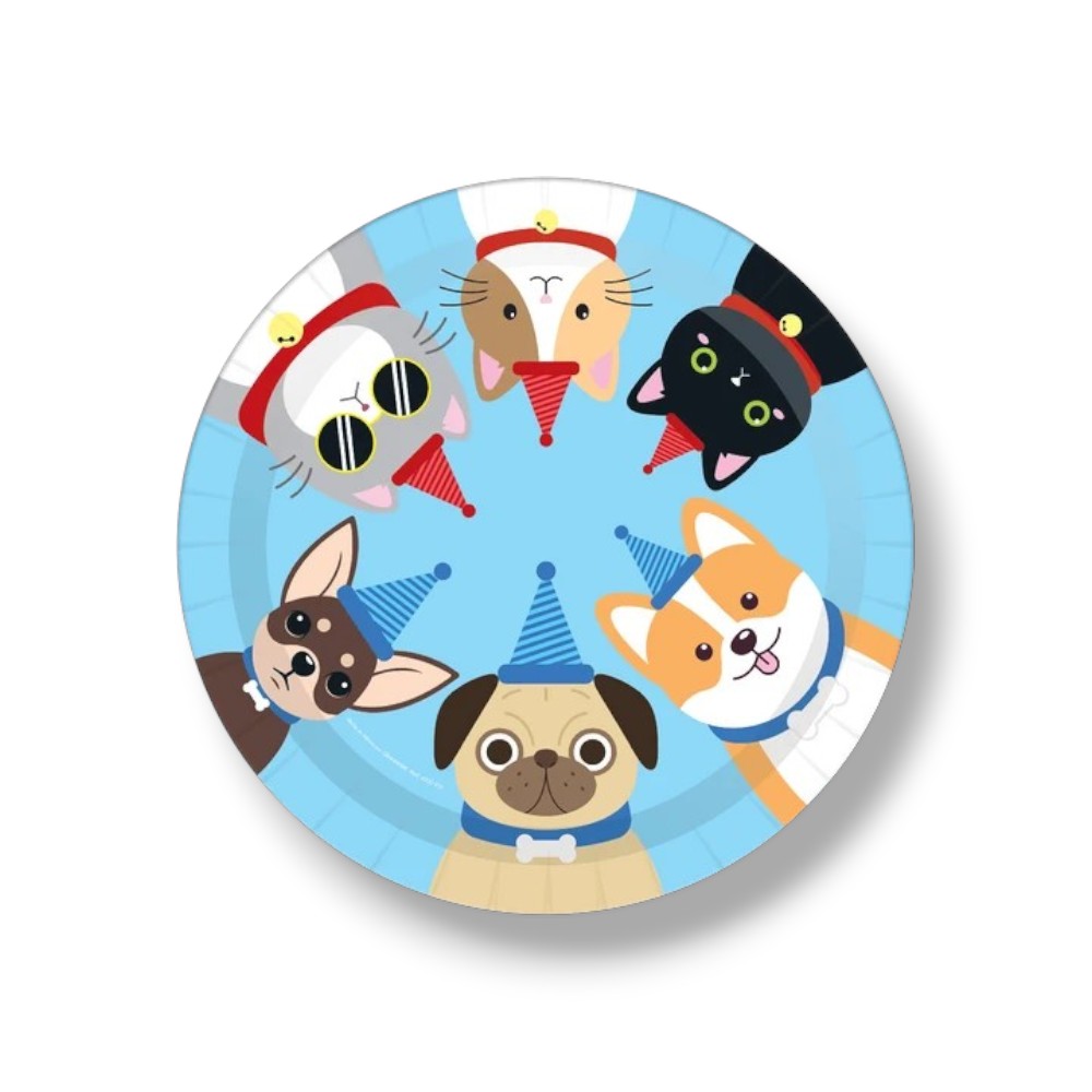 9" Happy B-Day Pet Plate C/8