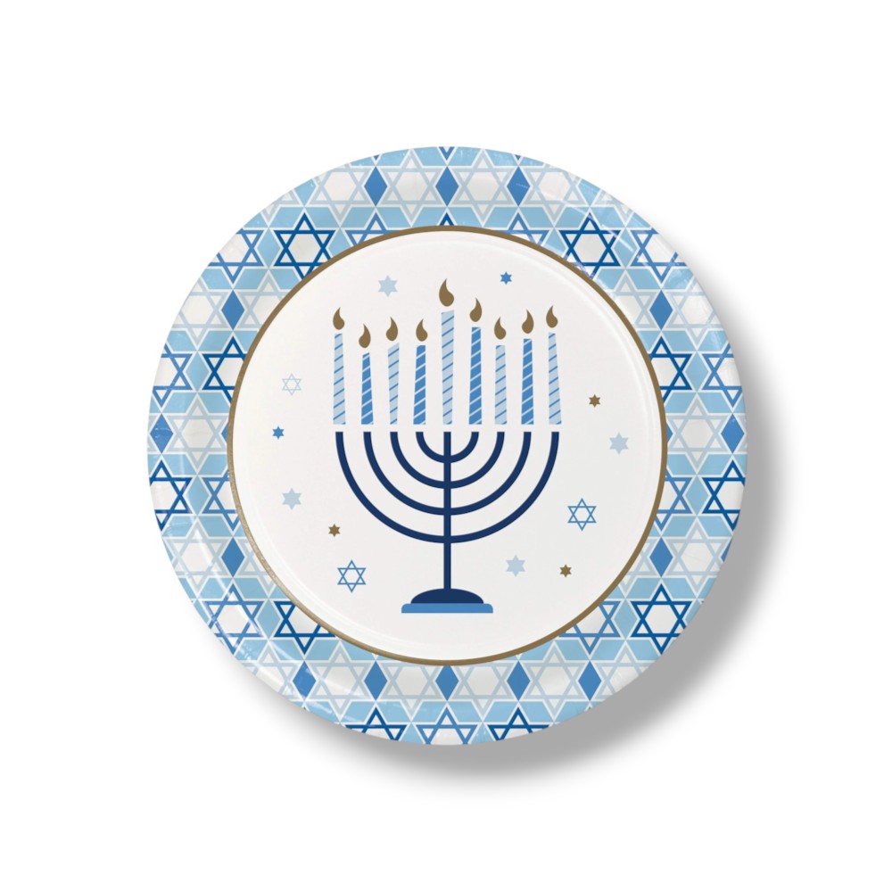 9" Hanukkah Celebration Plate C/8