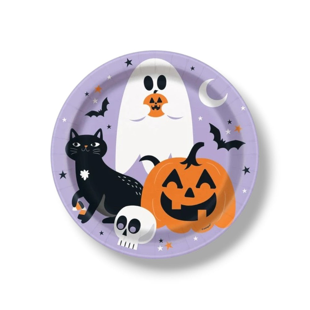 Plato 9" Halloween Night Large Round  C/8