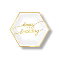 Plate 9" Hexagonal Golden Age Birthday C/8
