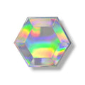 Plate 9" Hexagonal Iridescent C/8