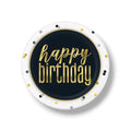 Plate 9" Metallic Happy Birthday C/8