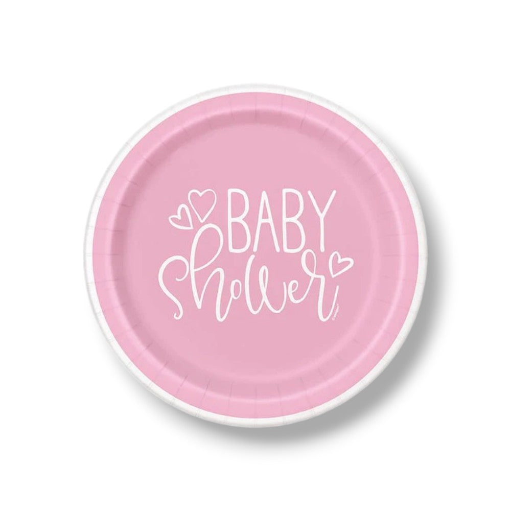 9" Pink Hearts Plate C/8