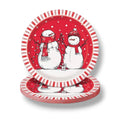 Plato 9" Red Stripes Snowman C/1