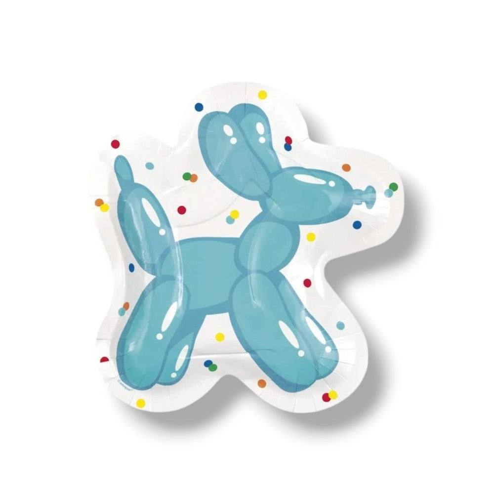 Plate 9" Shaped Balloon Dog / Dog Party C/8
