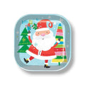 9" Square Plate Santa And Friends C/8