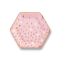 Plato 9" Hexagonal Blush Birthday C/8