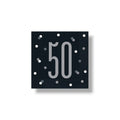 Napkin G 50 Black &amp; Gray C/16