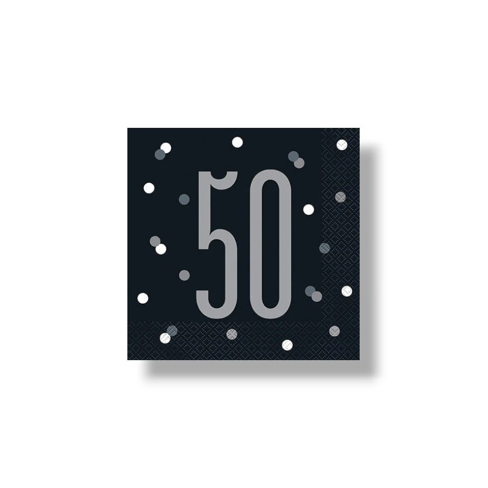 Napkin G 50 Black &amp; Gray C/16