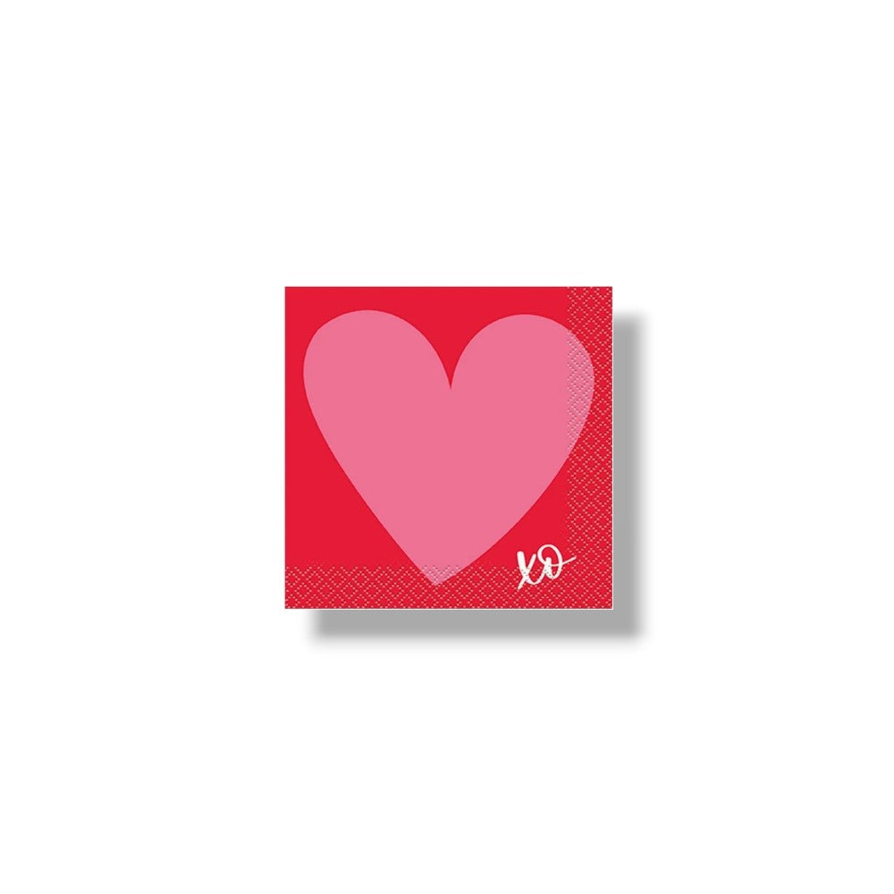 Small Heart Pink Napkin (16 count)