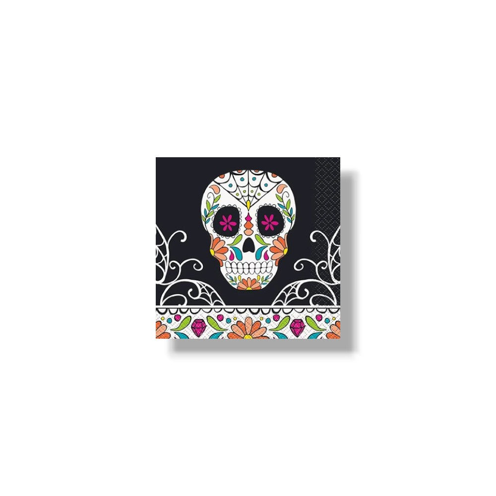 CH Day Of The Dead Skull Napkin C/24