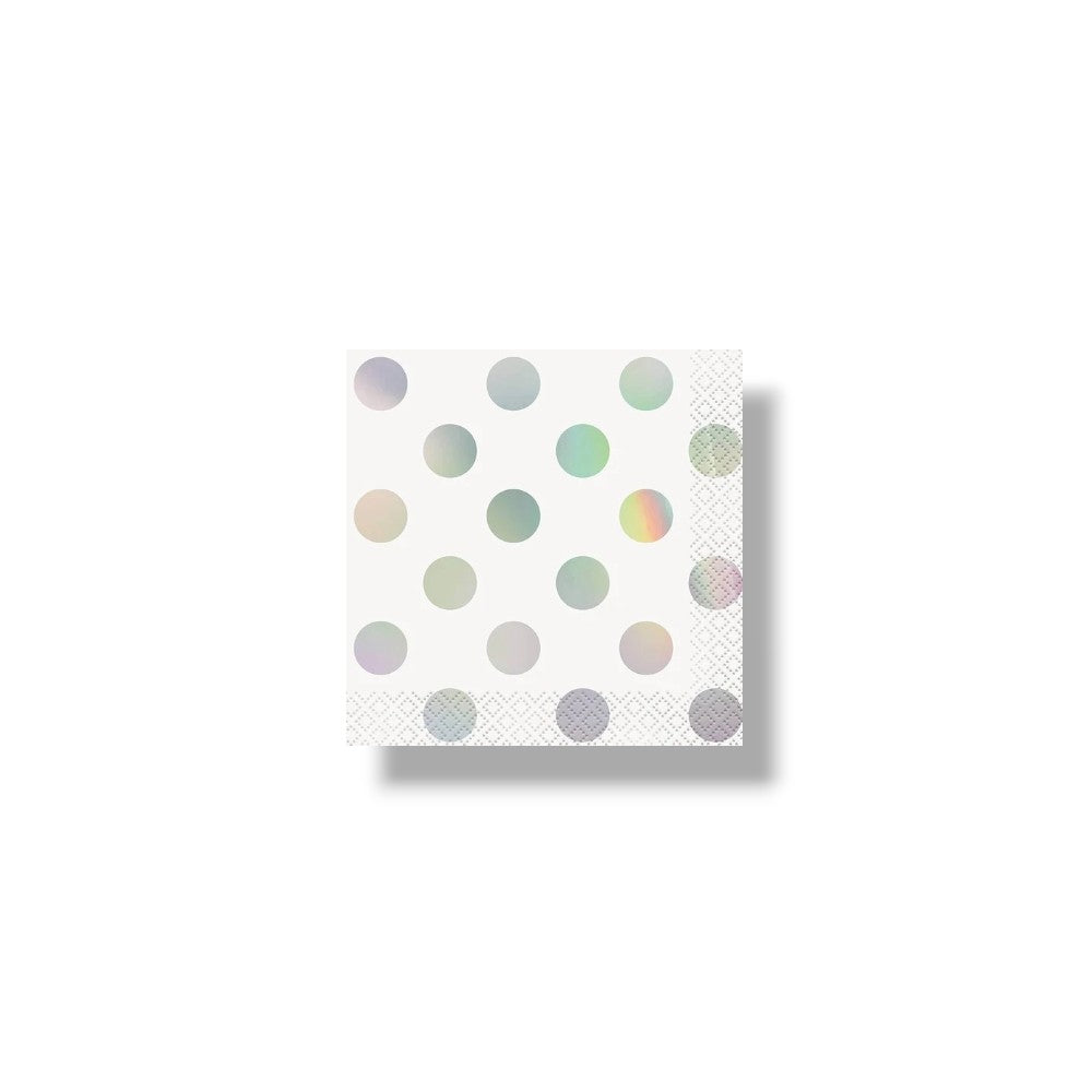 Servilleta Ch Iridicent Dots Pois C/16
