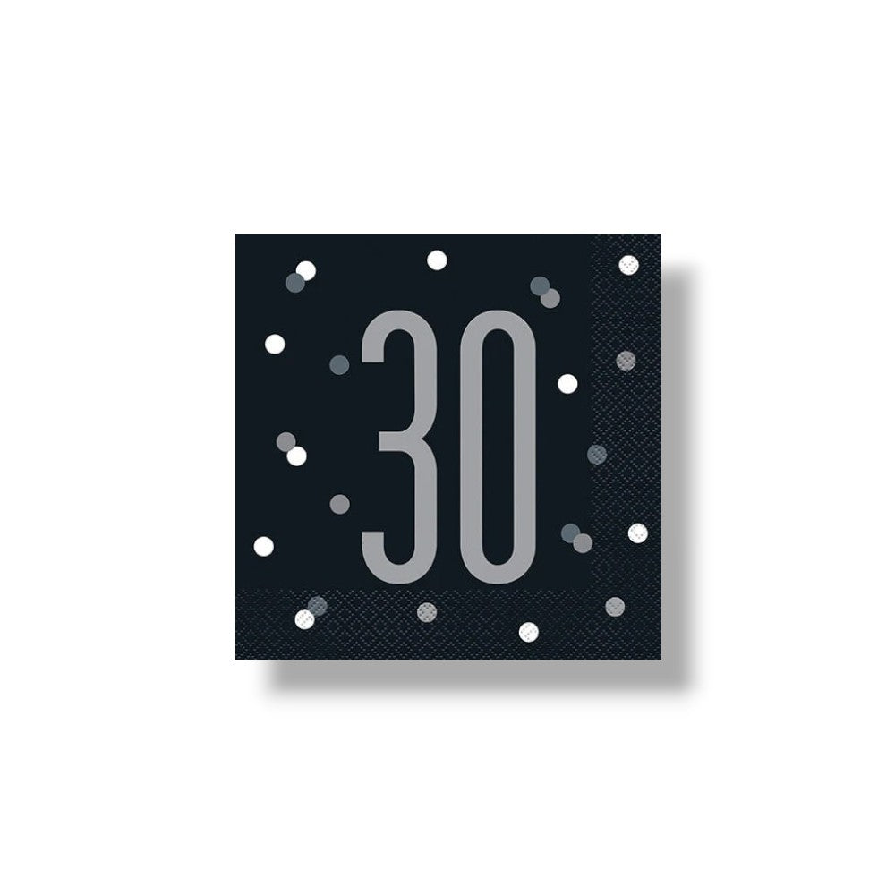 Napkin G 30 Black &amp; Gray C/16