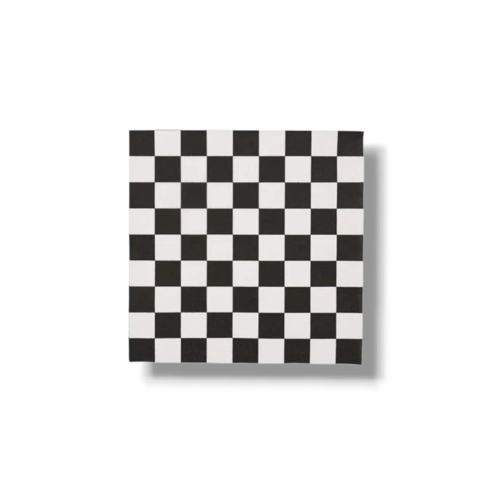 Servilleta G Black & White Checks C/20