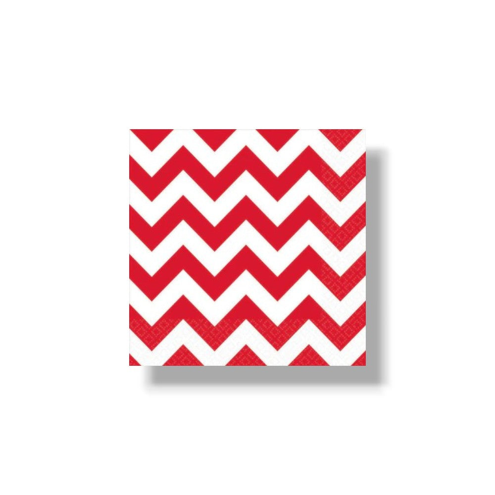 Servilleta G Chevron Rojo C/16