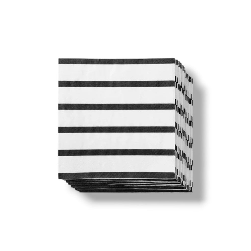 Servilleta G Lineas Black C/30