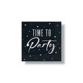 Napkin G Silver Happy Birthday Time To Party C/16