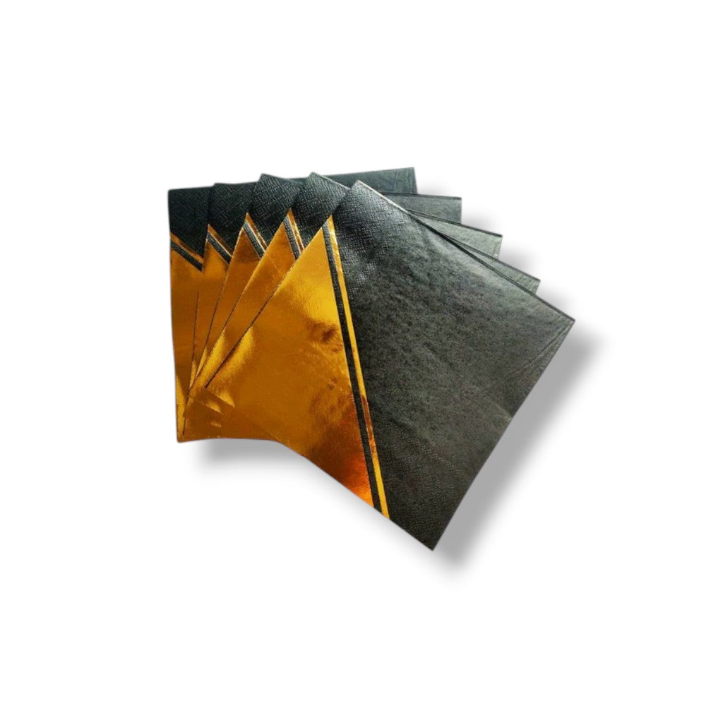 Black and Gold Napkins (20 Count)