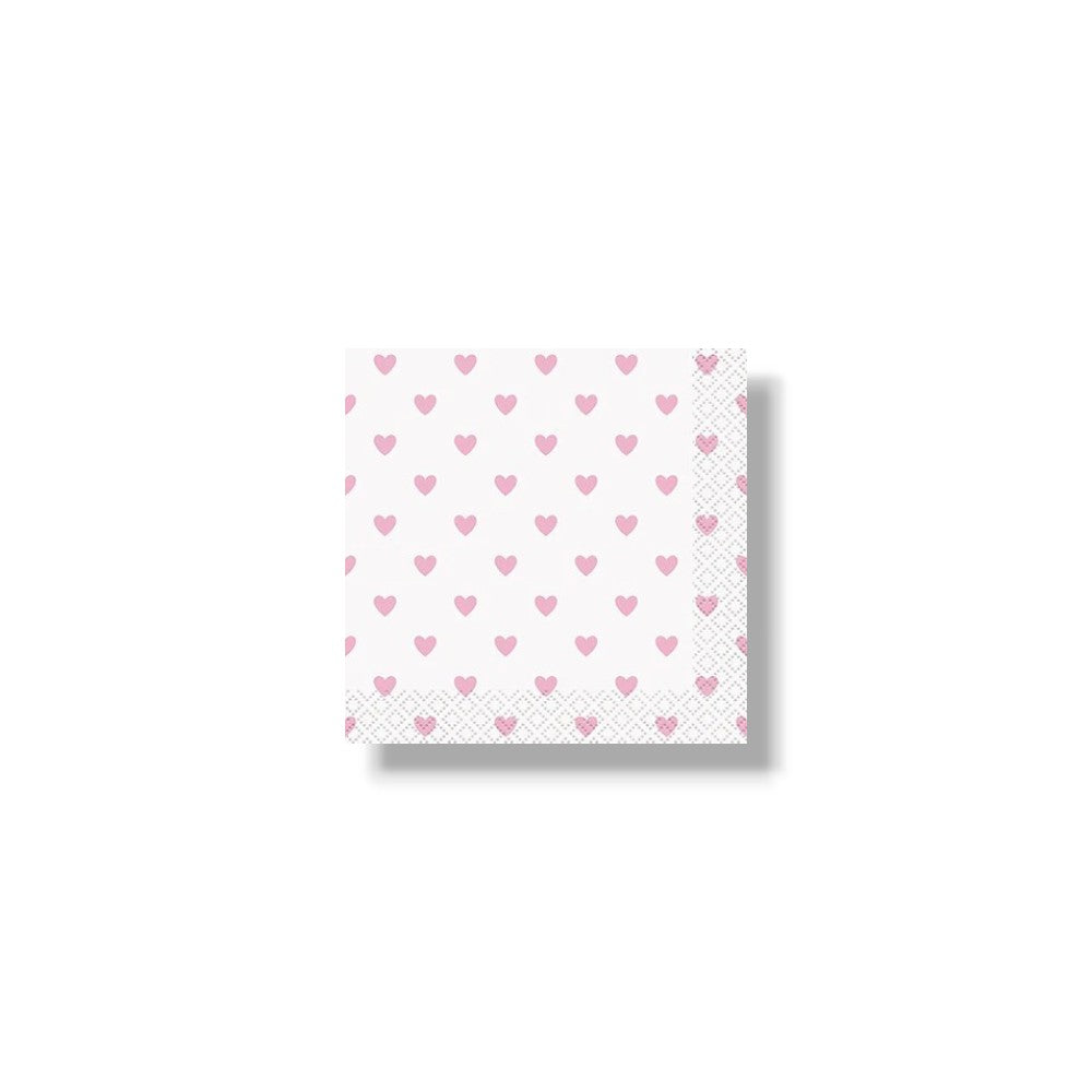 CH Pink Hearts Napkin C/16