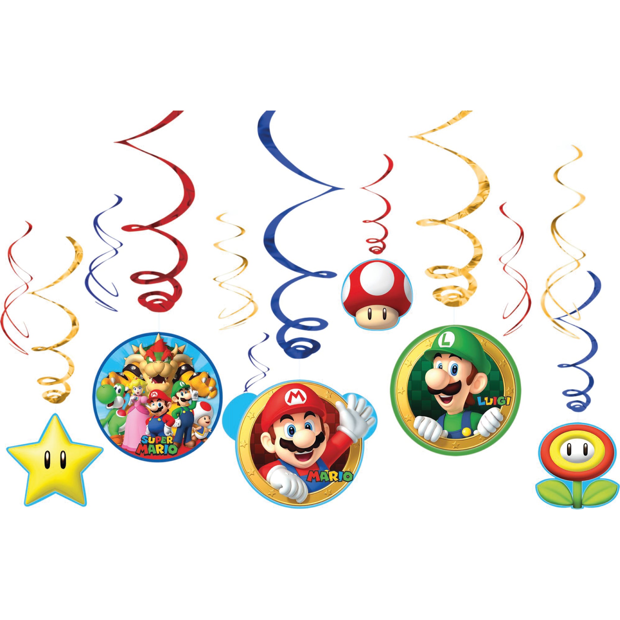 Swirl Decoration Mario Bros C/12