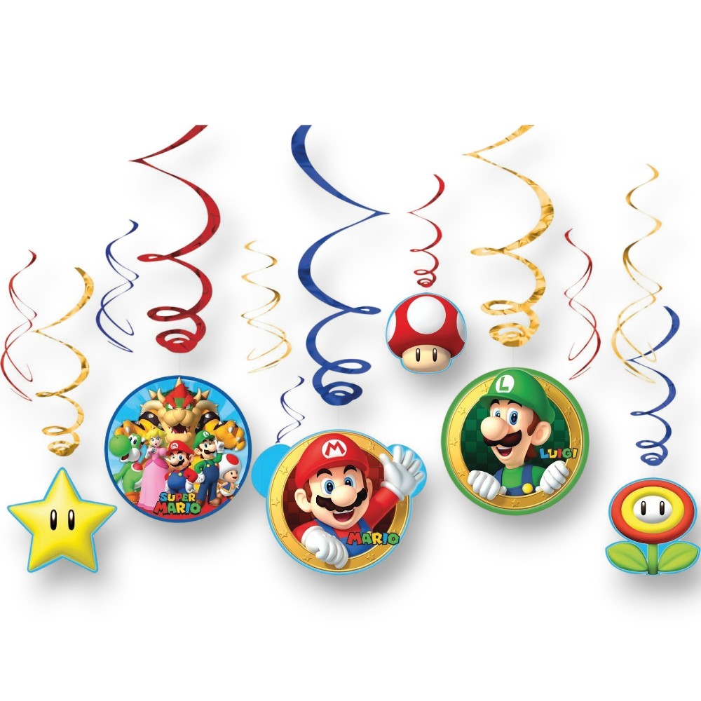 Swirl Decoration Mario Bros C/12