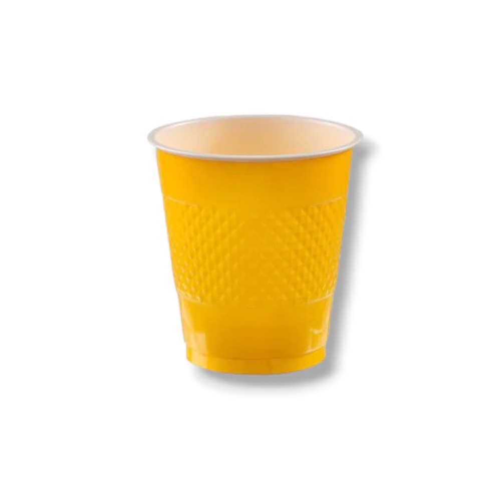 Vaso Plastico 12oz Amarillo Tropical C/20