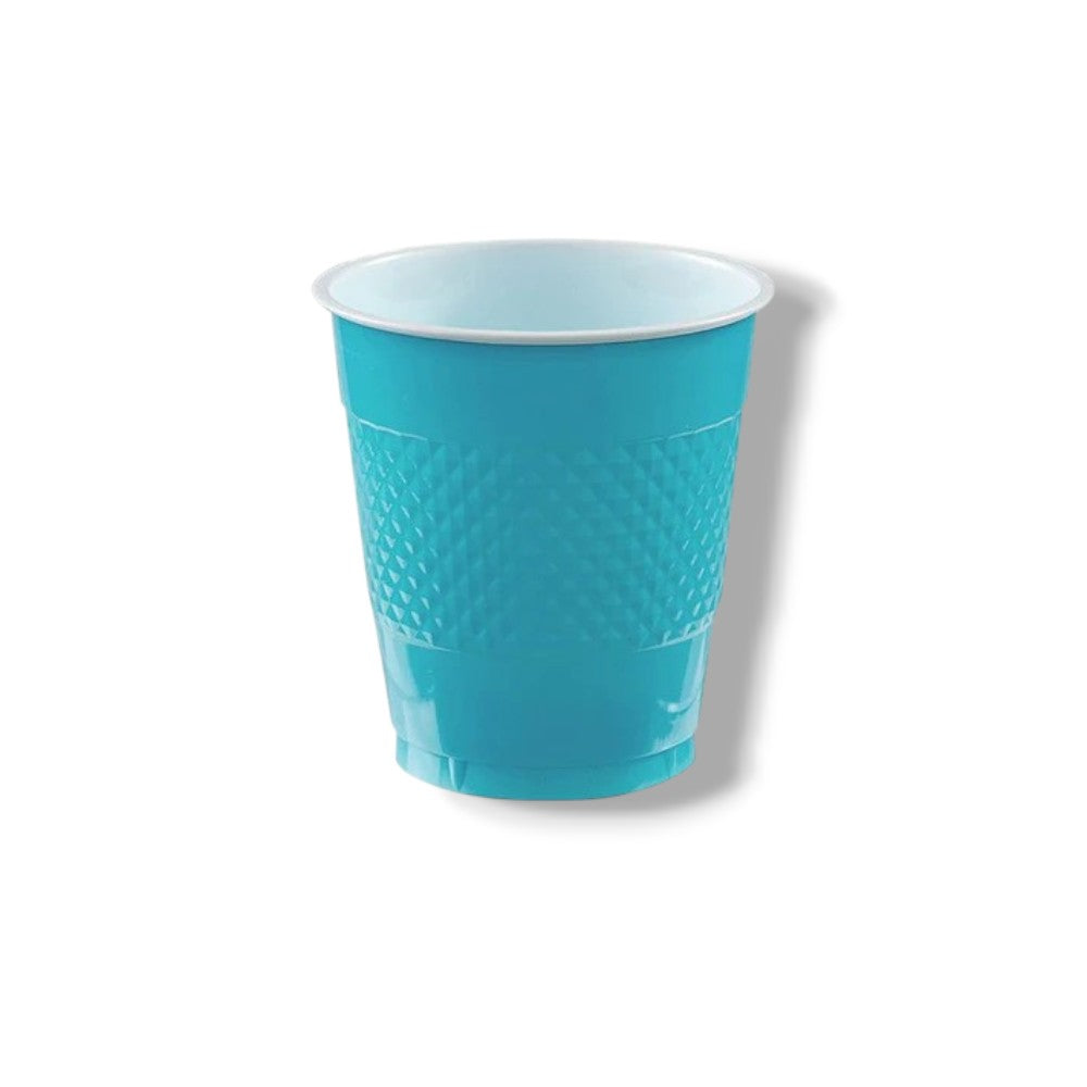 Vaso Plastico 12oz Azul Caribe C/20