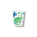 9oz Blue &amp; Green Dino Glass C/8