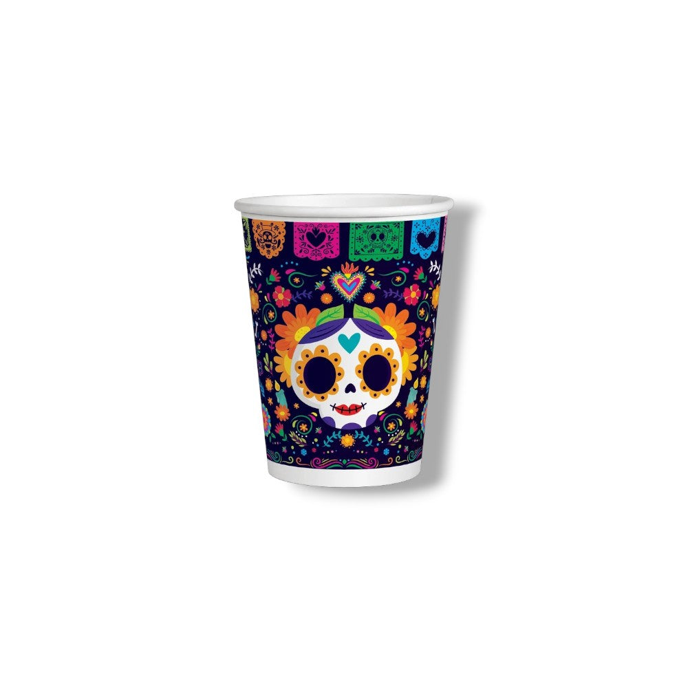 Vaso 9oz Dia de Muertos  C/6
