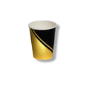 Vaso 9oz Foil Dorado/Negro  C/8