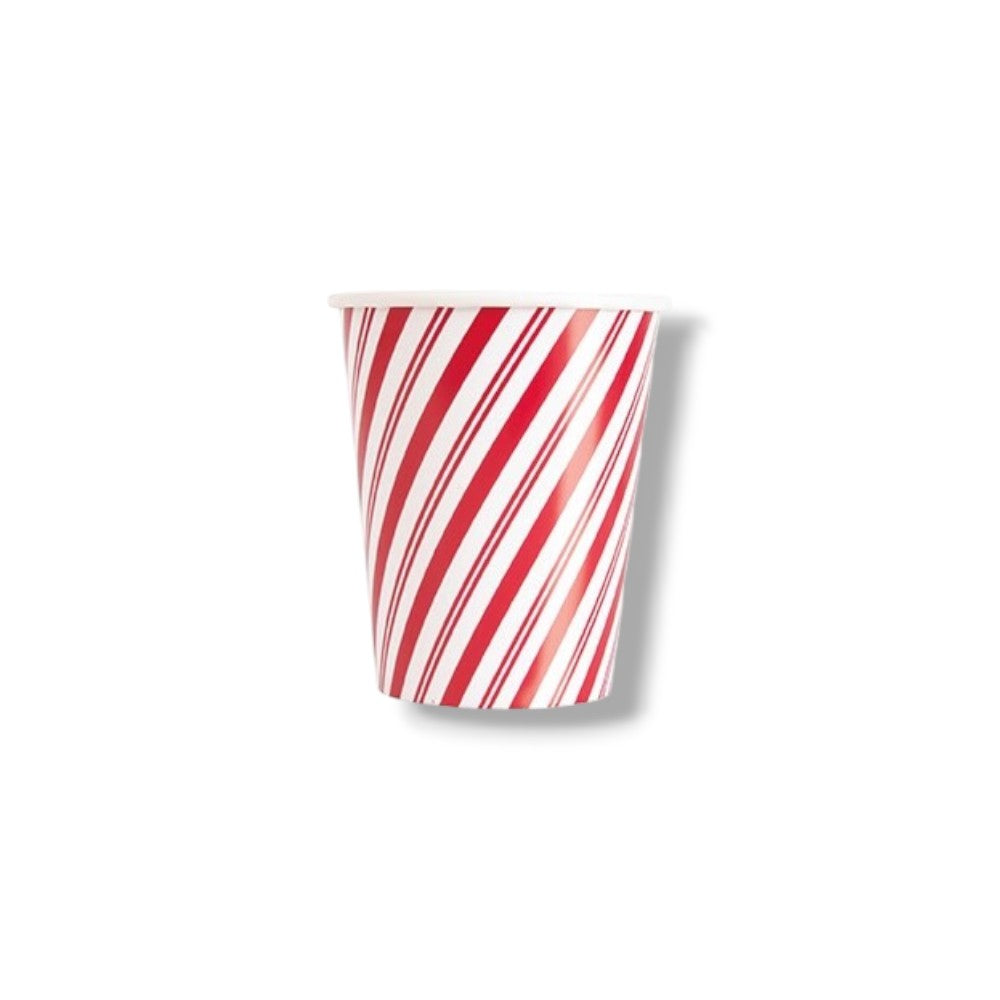 Vaso 9oz Red Stripes Snowman C/8
