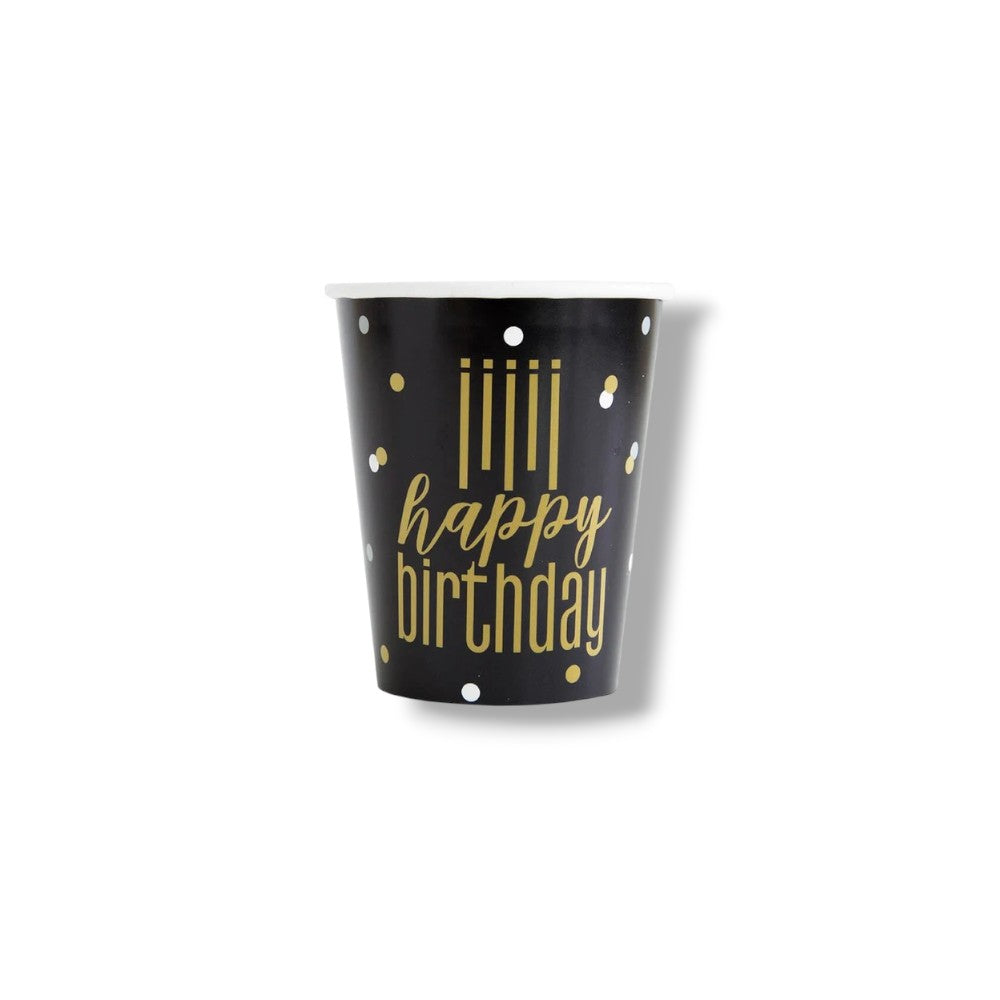 Vaso Metallic Happy Birthday C/8