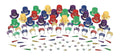 New Year's Kit for 50 People Multicolor
