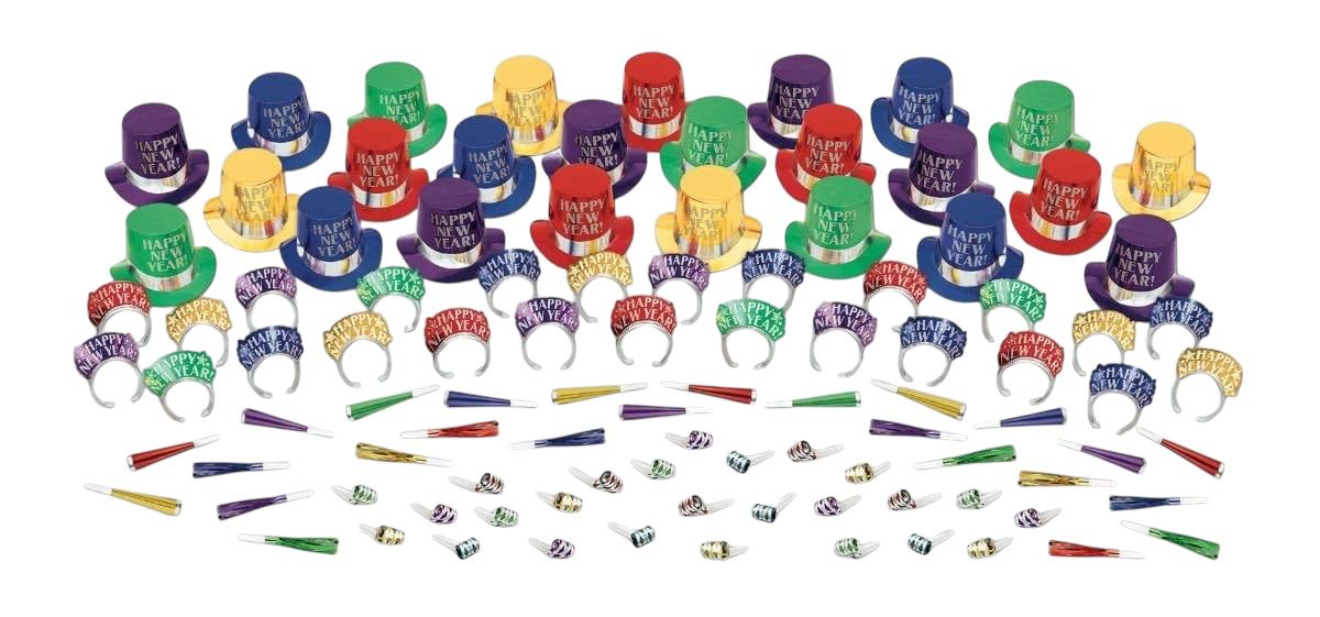 Kit Año Nuevo Para 50 Personas Multicolor