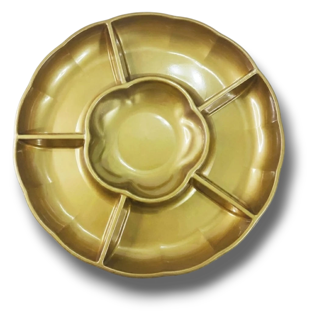 Charola Con Division Dorado C/3