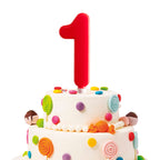 Vela Jumbo Numero Rojo 1 C/1